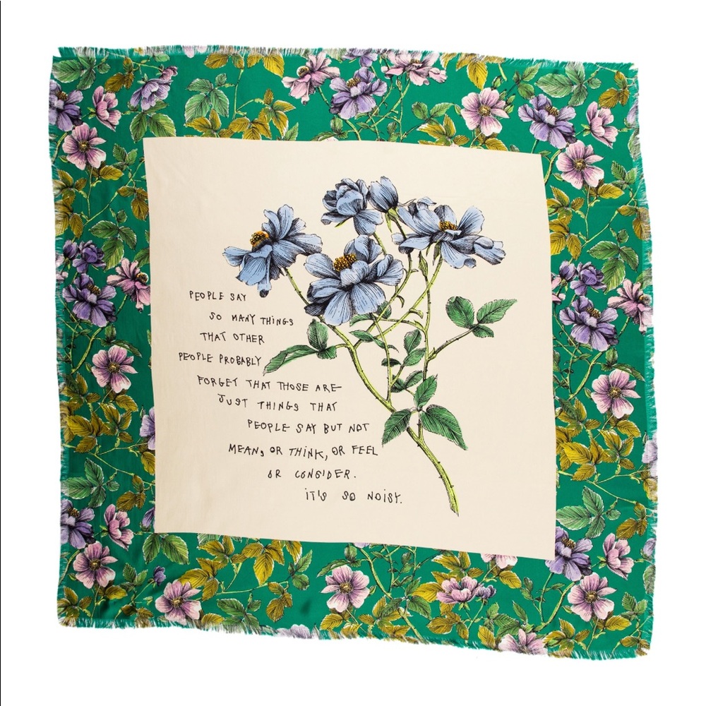 Gucci Silk Floral Scarf with Tags